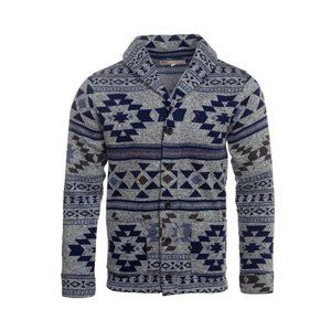 Levi's Men's Aztec Western Printed Sweater Knit Fleece Cardigan